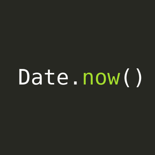 Imagem com o código Date.now() em Javascript..